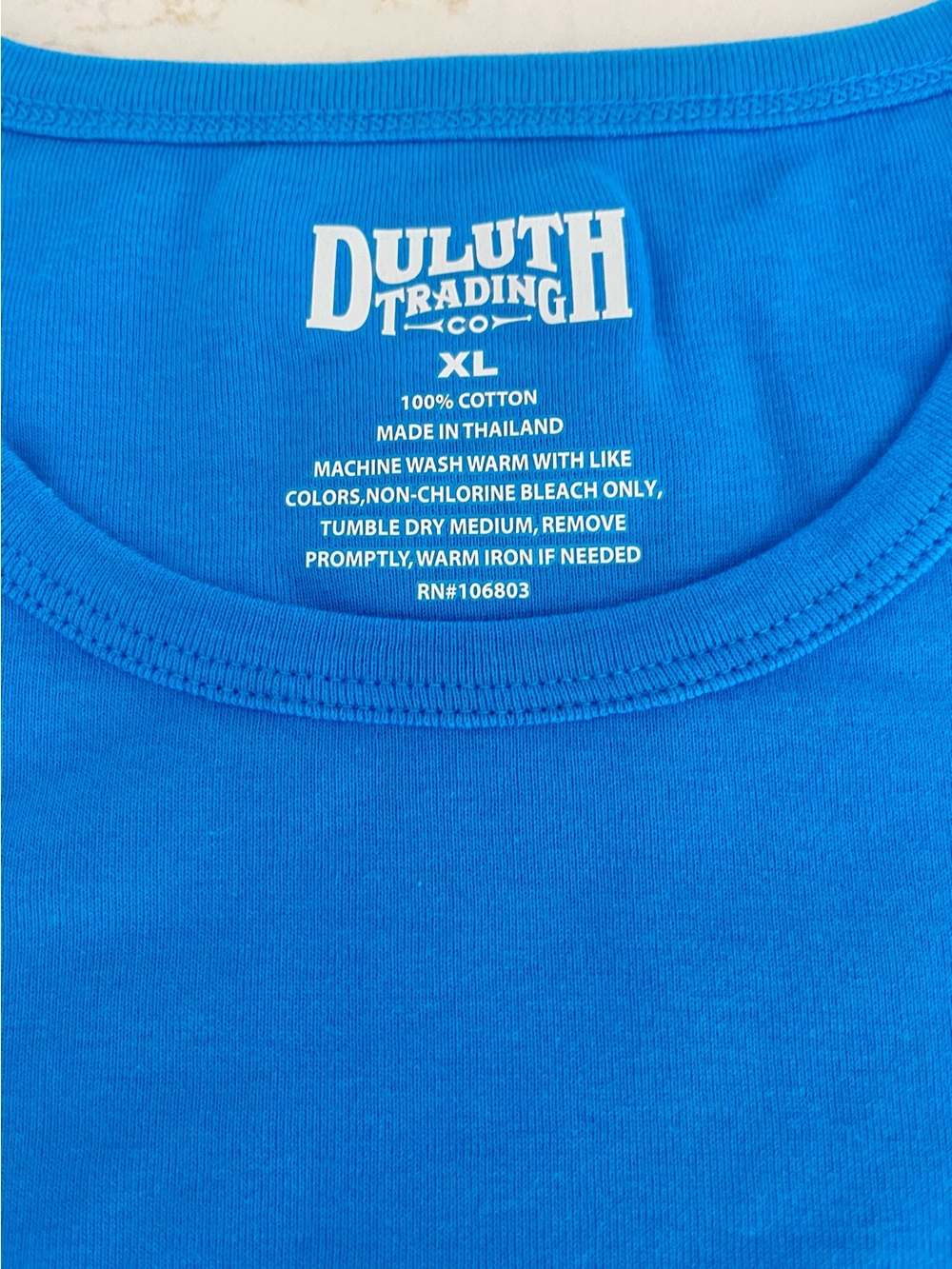Duluth Trading Co Women’s Short Sleeve Crew Tee in Bright Royal Blue